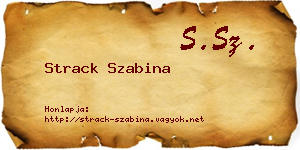 Strack Szabina névjegykártya
